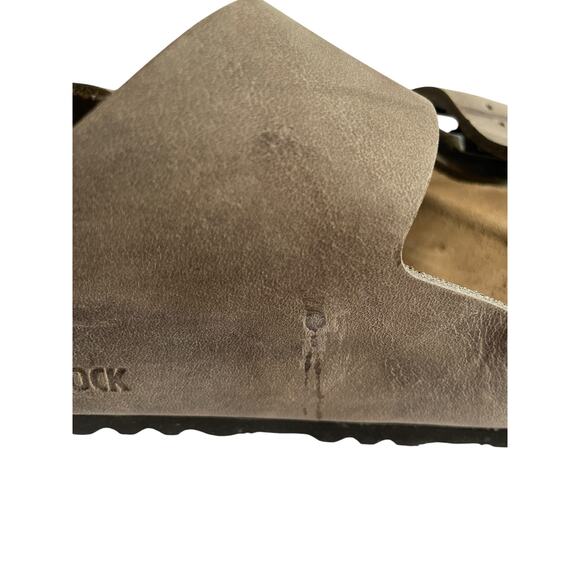 Birkenstock Arizona BS Sandals US M11 W13 EU 44 UK 10.5 Taupe Leather Regular - Picture 8 of 14